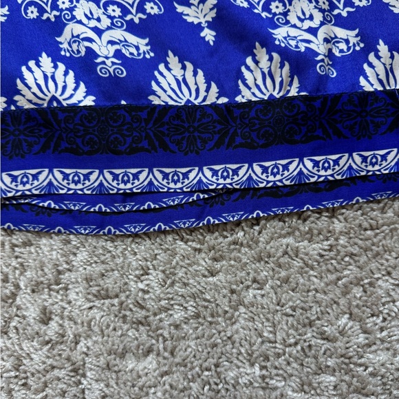 Zara Blue and White Asymmetrical Skirt - Picture 8 of 8